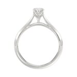 14K WHITE GOLD 3/4CT OVAL DIAMOND SOLITAIRE LADIES RING - Image 2