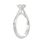 14K WHITE GOLD 3/4CT OVAL DIAMOND SOLITAIRE LADIES RING - Image 3