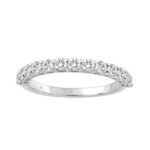 14K WHITE GOLD 3/4CT ROUND DIAMOND LADIES BAND - Image 2