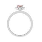 14K WHITE GOLD 3/4CT ROUND/PINK PRINCESS DIAMOND LADIES RING - Image 2