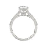 14K WHITE GOLD 5.00CT ROUND/EMERALD DIAMOND LADIES BRIDAL SET (CENTER STONE EMERALD DIAMOND 3.00CT) - Image 2