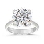 14K WHITE GOLD 6.00CT ROUND DIAMOND LADIES RING