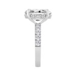 14K WHITE GOLD 6.00CT ROUND/OVAL DIAMOND LADIES RING (CENTER STONE OVAL DIAMOND 5CT) - Image 2