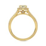 14K YELLOW GOLD 1 1/2CT CUSHION/ROUND DIAMOND LADIES BRIDAL SET (CENTER STONE YELLOW CUSHION DIAMOND 1CT) - Image 2