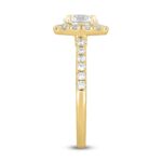 14K YELLOW GOLD 1 1/2CT ROUND DIAMOND LADIES RING (CENTER STONE ROUND DIAMOND 1CT) - Image 3