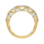 14K YELLOW GOLD 1 1/4CT ROUND/MARQUISE DIAMOND LADIES BAND - Image 2
