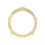 14K YELLOW GOLD 1.00CT ROUND/MARQUISE DIAMOND LADIES RING - Image 2