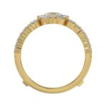 14K YELLOW GOLD 1.00CT ROUND/MARQUISE DIAMOND LADIES RING - Image 2