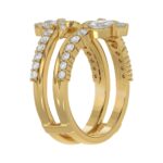 14K YELLOW GOLD 1.00CT ROUND/MARQUISE DIAMOND LADIES RING - Image 3