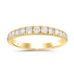 14K YELLOW GOLD 1/2CT ROUND DIAMOND LADIES BAND