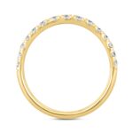 14K YELLOW GOLD 1/2CT ROUND DIAMOND LADIES BAND - Image 2