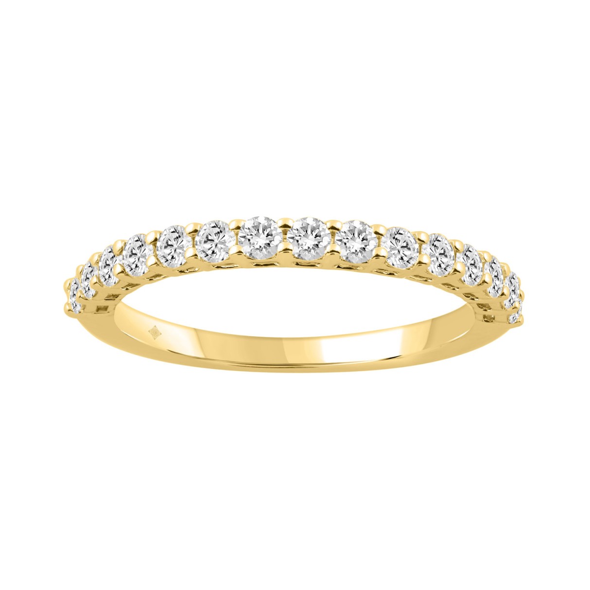 14K YELLOW GOLD 1/2CT ROUND DIAMOND LADIES BAND - Image 1