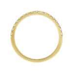 14K YELLOW GOLD 1/4CT ROUND DIAMOND LADIES BAND - Image 2