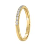 14K YELLOW GOLD 1/4CT ROUND DIAMOND LADIES BAND - Image 3