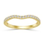 14K YELLOW GOLD 1/4CT ROUND DIAMOND LADIES BAND