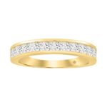 14K YELLOW GOLD 1CT PRINCESS DIAMOND LADIES BAND