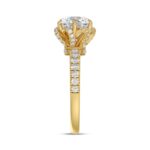 14K YELLOW GOLD 2 1/2CT ROUND DIAMOND LADIES RING (CENTER STONE ROUND DIAMOND 2CT) - Image 4
