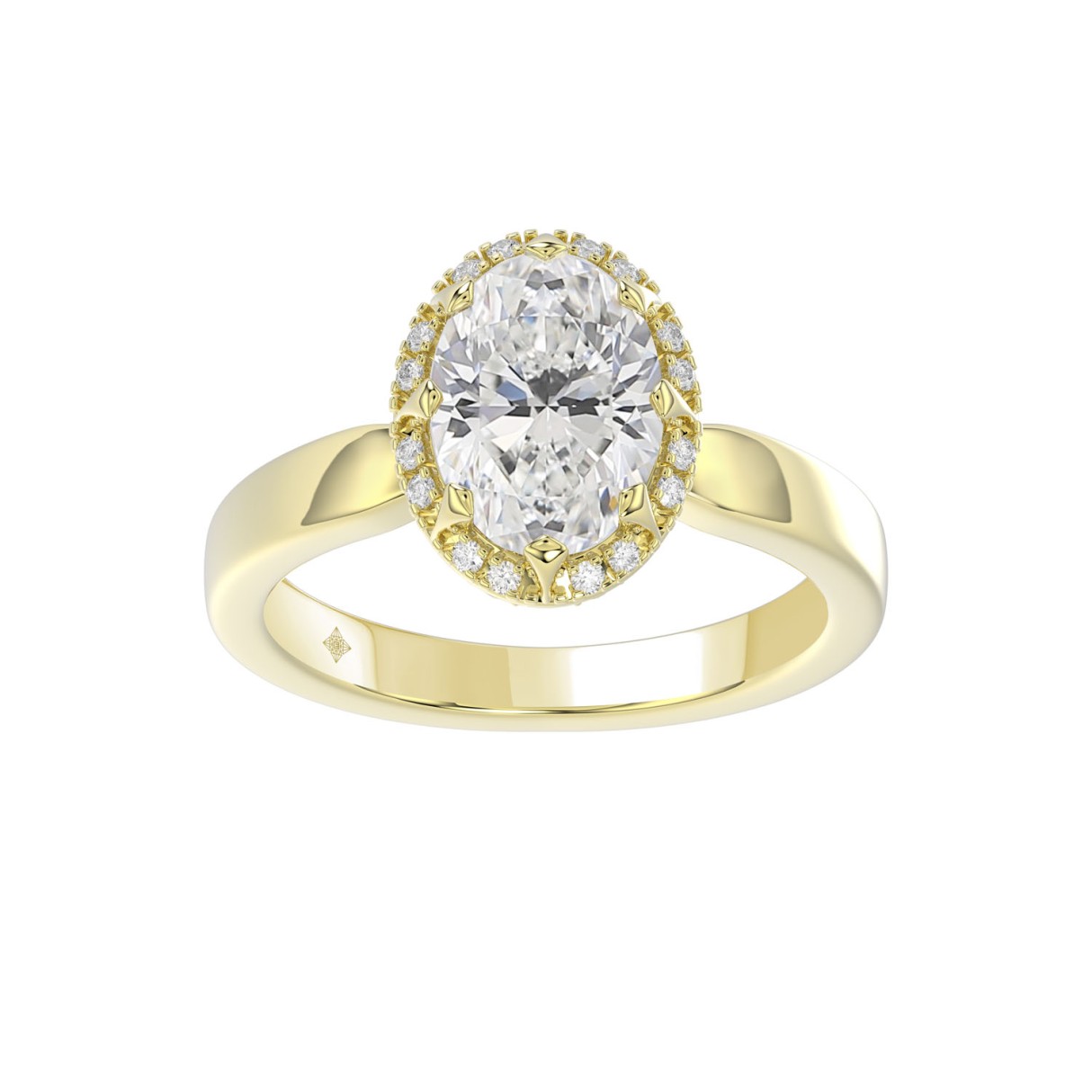 14K YELLOW GOLD 2 1/4CT ROUND/OVAL DIAMOND LADIES RING - Image 1