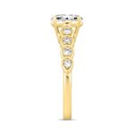 14K YELLOW GOLD 2 1/4CT ROUND/OVAL DIAMOND LADIES RING (CENTER STONE OVAL DIAMOND 2.00CT) - Image 3