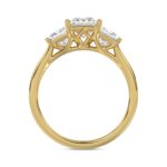 14K YELLOW GOLD 2 1/6CT PRINCESS DIAMOND LADIES RING (CENTER STONE PRINCESS DIAMOND 1CT) - Image 2