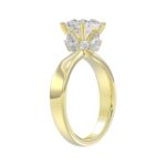 14K YELLOW GOLD 2 3/1CT ROUND/PEAR/OVAL DIAMOND LADIES RING (CENTER STONE OVAL DIAMOND 2.00CT) - Image 3
