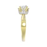 14K YELLOW GOLD 2 3/1CT ROUND/PEAR/OVAL DIAMOND LADIES RING (CENTER STONE OVAL DIAMOND 2.00CT) - Image 4