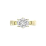 14K YELLOW GOLD 2 3/1CT ROUND/PEAR/OVAL DIAMOND LADIES RING (CENTER STONE OVAL DIAMOND 2.00CT) - Image 5