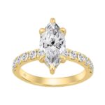 14K YELLOW GOLD 2 3/4CT MARQUISE DIAMOND LADIES RING (CENTER STONE MARQUISE DIAMOND 2.00CT)