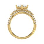 14K YELLOW GOLD 2 3/4CT ROUND/LOZENGE DIAMOND LADIES RING (LOZENGE STUP CUT 2CT) - Image 2