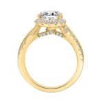 14K YELLOW GOLD 2 3/4CT ROUND/PEAR DIAMOND LADIES RING (CENTER STONE PEAR DIAMOND 2.00CT) - Image 2