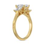 14K YELLOW GOLD 2 5/8CT EMERALD/PRINCESS DIAMOND LADIES RING (CENTER STONE EMERALD DIAMOND 1 1/2CT) - Image 3