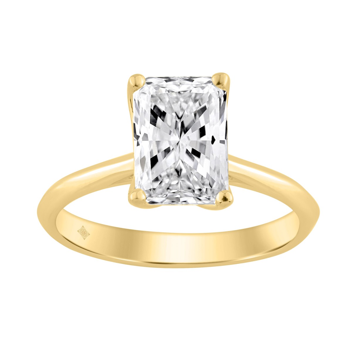 14K YELLOW GOLD 2.00CT RADIANT DIAMOND LADIES SOLITAIRE RING - Image 1