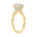 14K YELLOW GOLD 3 5/8CT ROUND DIAMOND BRIDAL SET (CENTER STONE ROUND DIAMOND 2CT) - Image 3