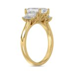 14K YELLOW GOLD 3.00CT EMERALD DIAMOND LADIES RING (CENTER STONE EMERALD DIAMOND  2CT) - Image 3
