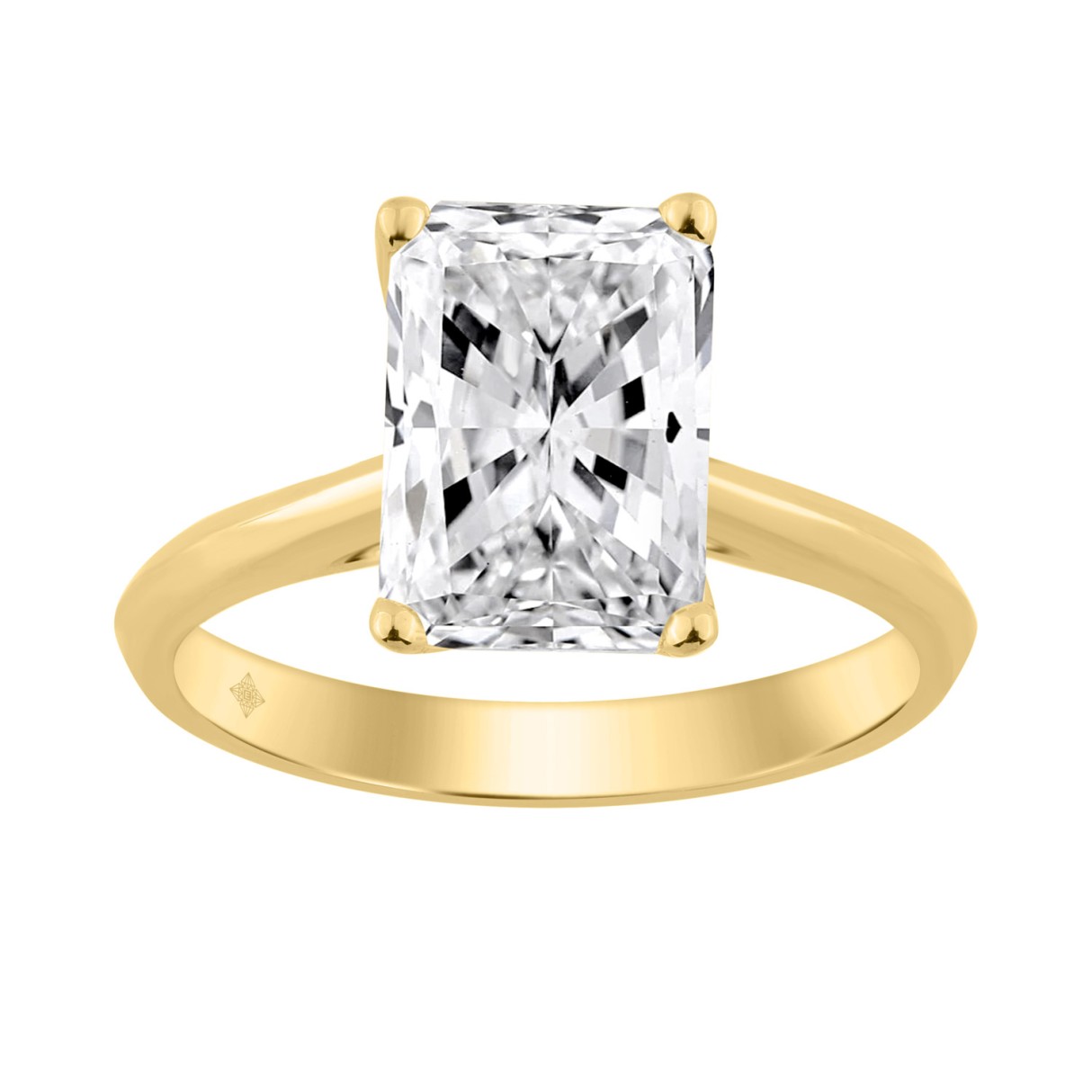 14K YELLOW GOLD 3.00CT RADIANT DIAMOND LADIES SOLITAIRE RING - Image 1