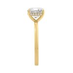 14K YELLOW GOLD 3.00CT ROUND/CUSHION DIAMOND LADIES RING (CENTER STONE CUSHION DIAMOND 3CT) - Image 3