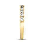 14K YELLOW GOLD 3/4CT ROUND DIAMOND LADIES BAND - Image 3