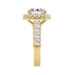14K YELLOW GOLD 4 1/2CT ROUND DIAMOND LADIES RING (CENTER STONE ROUND DIAMOND 3CT) - Image 3