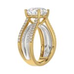 14K YELLOW/WHITE GOLD 3 1/2CT ROUND DIAMOND LADIES RING (CENTER STONE ROUND DIAMOND 3.00CT) - Image 3