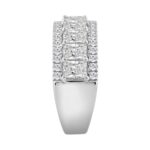 3.00 CT Fashion Band for Ladies Round & Radiant Cut Diamonds 14K White Gold Luxury Band (Color F-G -Clarity VS1/VS2) - Image 3