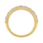 3.00 CT Fashion Band for Ladies Round & Radiant Cut Diamonds 14K Yellow Gold Luxury Band (Color F-G -Clarity VS1/VS2) - Image 2