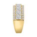 3.00 CT Fashion Band for Ladies Round & Radiant Cut Diamonds 14K Yellow Gold Luxury Band (Color F-G -Clarity VS1/VS2) - Image 3