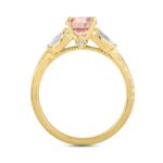 ETERNAL BLUSH COLLECTION LADIES RING 1 1/2CT ROUND/OVAL/PEAR DIAMOND 14K YELLOW GOLD (CENTER STONE PINK OVAL DIAMOND 1CT) - Image 2