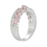 ETERNAL BLUSH COLLECTION LADIES RING 1CT ROUND DIAMOND 14K WHITE GOLD - Image 3