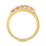 ETERNAL BLUSH COLLECTION LADIES RING 1CT ROUND DIAMOND 14K YELLOW GOLD (ROUND PINK) - Image 3