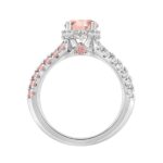 ETERNAL BLUSH COLLECTION LADIES RING 2 1/2CT ROUND DIAMOND 14K WHITE GOLD (CENTER STONE PINK ROUND DIAMOND 1 1/2CT) - Image 2