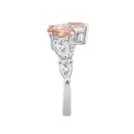 ETERNAL BLUSH COLLECTION LADIES RING 2 1/4CT ROUND/EMERALD/PEAR/OVAL DIAMOND 14K WHITE GOLD (CENTER STONE PINK OVAL/EMERALD DIAMOND 3/4CT 3/4CT) - Image 3