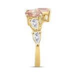 ETERNAL BLUSH COLLECTION LADIES RING 2 1/4CT ROUND/EMERALD/PEAR/OVAL DIAMOND 14K YELLOW GOLD (CENTER STONE PINK OVAL DIAMOND 3/4CT /EMERALD  3/4CT) - Image 3
