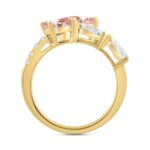 ETERNAL BLUSH COLLECTION LADIES RING 2 1/4CT ROUND/PEAR/OVAL DIAMOND 14K YELLOW GOLD (CENTER STONE PINK OVAL DIAMOND 3/4CT PINK PEAR DIAMOND 3/4CT) - Image 2