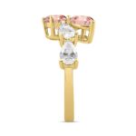 ETERNAL BLUSH COLLECTION LADIES RING 2 1/4CT ROUND/PEAR/OVAL DIAMOND 14K YELLOW GOLD (CENTER STONE PINK OVAL DIAMOND 3/4CT PINK PEAR DIAMOND 3/4CT) - Image 3